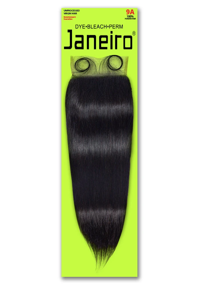 JANEIRO - 100% 9A Unprocessed Virgin Hair 4X4 Closure STRAIGHT 1 JANEIRO - 100% 9A Unprocessed Virgin Hair 4X4 Closure STRAIGHT