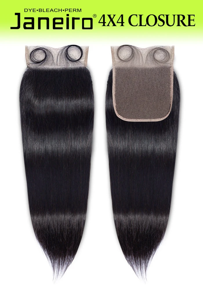 JANEIRO - 100% 9A Unprocessed Virgin Hair 4X4 Closure STRAIGHT 2 JANEIRO - 100% 9A Unprocessed Virgin Hair 4X4 Closure STRAIGHT - Image 2