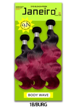 Janeiro - 9A 100% Virgin Brazilian Remy BODY WAVE (T1B/BURG)