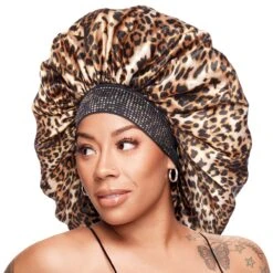 KISS - RED DIAMOND BLING BONNET SJ LUXE LEOPARD