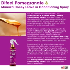 Difeel - POMEGRANATE & MANUKA HONEY LEAVE-IN CONDITIONING SPRAY -Zoe Beauty Supply Shop LEAVE IN CARD2
