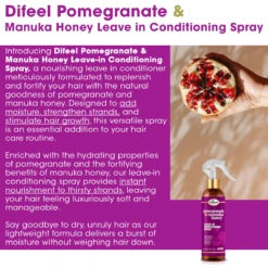 Difeel - POMEGRANATE & MANUKA HONEY LEAVE-IN CONDITIONING SPRAY -Zoe Beauty Supply Shop LEAVEIN CARD1
