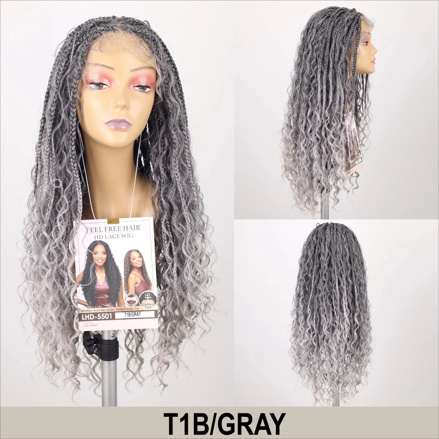 TRU WIG - FEEL FREE HAIR 13X5 LACE FRONT BOHO BOX BRAID WIG 28" 8 TRU WIG - FEEL FREE HAIR 13X5 LACE FRONT BOHO BOX BRAID WIG 28" - Image 8