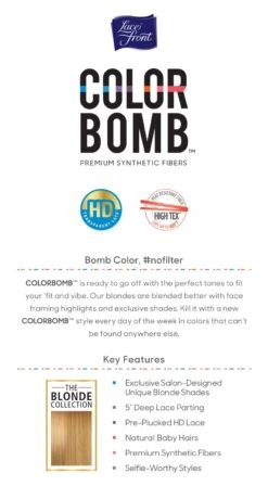 OUTRE - LACE FRONT WIG - COLOR BOMB - KOURTNEY -Zoe Beauty Supply Shop Lacefront Colorbomb Blonde Collection