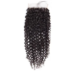 BLACK MINK - 10A 100% Virgin Brazilian Remi 4X4 HD Full Lace Closure (BOHEMIAN CURL)