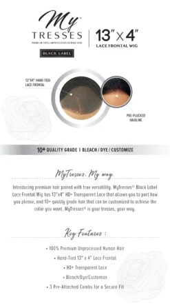 OUTRE - MYTRESSES BLACK-LACE FRONTAL WIG 13X4 HH-VIRGIN BODY (HUMAN) -Zoe Beauty Supply Shop MTB Lace Frontal Wig 13x4 1