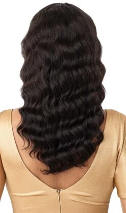 OUTRE - MYTRESSES GOLD LEAVE OUT WIG LOOSE DEEP20" (HUMAN HAIR) -Zoe Beauty Supply Shop MTG LOW Loose Deep 20 Natural Brown Back
