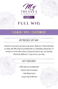 OUTRE - MYTRESSES - PURPLE LABEL - FULL CAP WIG - HH - GIANNI (HUMAN) -Zoe Beauty Supply Shop MTP Wig