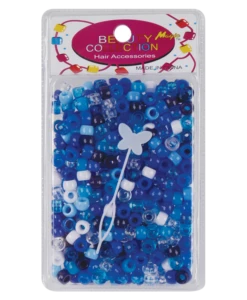 BEAUTY COLLECTION - Round Bead BLUE ASSORTED 1000PC