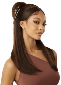 OUTRE - 5X5 LACE CLOSURE WIG - HHB - NATURAL YAKI 22"