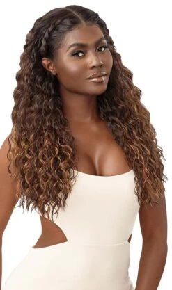 OUTRE - HUMAN BLEND 360 FRONTAL LACE WIG - ANDREINA WIG -Zoe Beauty Supply Shop OLFW Andreina DRST Maple Brown Sub A