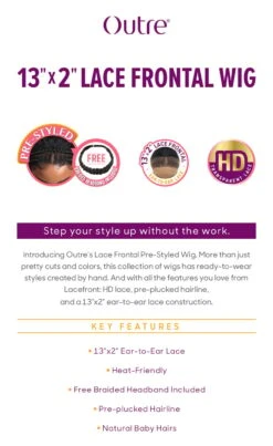 OUTRE - 13x2 LACE FRONTAL WIG - HALO STITCH BRAID 14 - HT 21 OUTRE - 13x2 LACE FRONTAL WIG - HALO STITCH BRAID 14 - HT -Zoe Beauty Supply Shop Outre Lace Frontal Wig 13x2 1
