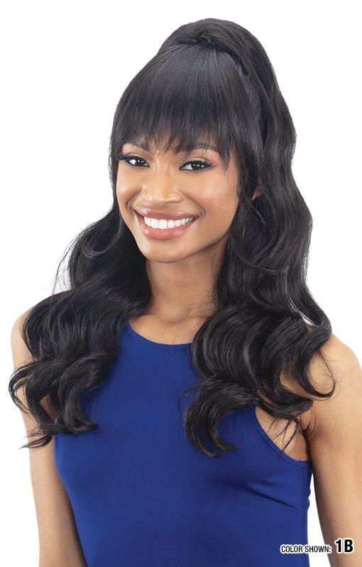 FREETRESS - EQUAL LOOSE WAVE PONYTAIL & BANG 2 FREETRESS - EQUAL LOOSE WAVE PONYTAIL & BANG - Image 2