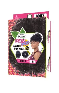 FREETRESS - EQUAL Pony Pop Bang + Ponytail 2PCs COILY (DRAWSTRING) 12 FREETRESS - EQUAL Pony Pop Bang + Ponytail 2PCs COILY (DRAWSTRING) -Zoe Beauty Supply Shop PGPCO