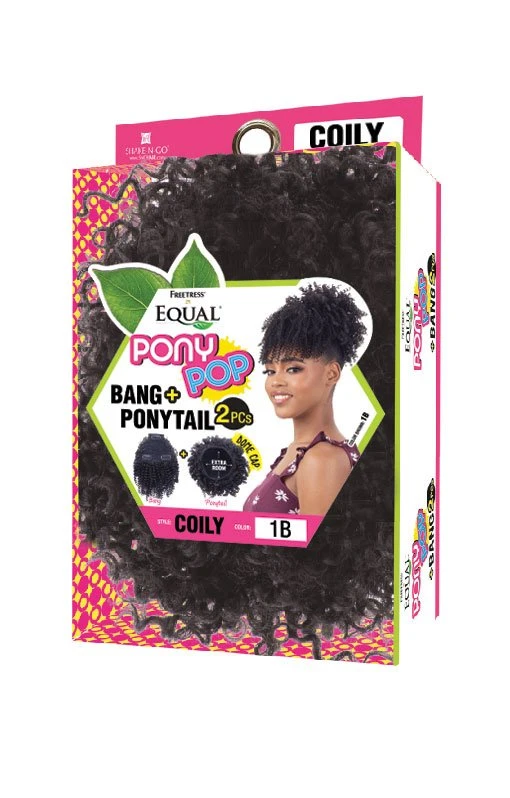 FREETRESS - EQUAL Pony Pop Bang + Ponytail 2PCs COILY (DRAWSTRING) 3 FREETRESS - EQUAL Pony Pop Bang + Ponytail 2PCs COILY (DRAWSTRING) - Image 3