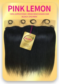 PINK LEMON - 15A 13X4 HD LACE FRONTAL STRAIGHT (HUMAN HAIR)