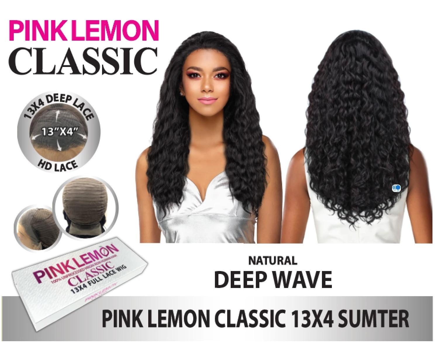 PINK LEMON - CLASSIC 13X4 DEEP HD LACE FRONTAL WIG SUMTER (HUMAN) 1 PINK LEMON - CLASSIC 13X4 DEEP HD LACE FRONTAL WIG SUMTER (HUMAN)