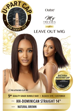 OUTRE - MYTRESSES GOLD LEAVE OUT WIG DOMINICANSTRAIGHT 14" (HUMAN HAIR) -Zoe Beauty Supply Shop PKG DOMINICAN STRAIGHT 14 Dominican Straight 14 HT