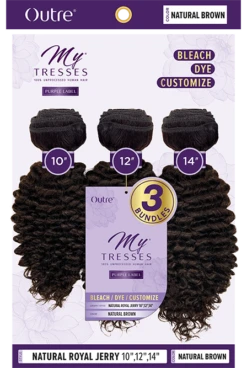 OUTRE - 7+ GRADE MYTRESSES PURPLE LABEL 100% UNPROCESSED HUMAN HAIR NATURAL ROYAL JERRY