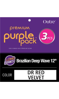 OUTRE - HH PURPLE PACK 3PCS LONG BRAZILIAN DEEP WAVE 12" -Zoe Beauty Supply Shop PKG HWPL3BD12 BRAZILIAN DEEP WAVE 12 HT