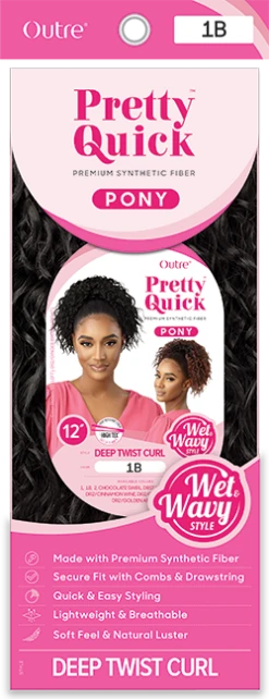 OUTRE - PRETTY QUICK PONY W&W DEEP TWIST CURL 12" HT (DRAWSTRING) 21 OUTRE - PRETTY QUICK PONY W&W DEEP TWIST CURL 12" HT (DRAWSTRING) -Zoe Beauty Supply Shop PKG PQ WW DEEP TWIST CURL