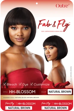 OUTRE - FAB & FLY FULL CAP WIG - HH - BLOSSOM WIG (HUMAN) 12 OUTRE - FAB & FLY FULL CAP WIG - HH - BLOSSOM WIG (HUMAN) -Zoe Beauty Supply Shop PKG QHFBLO HH BLOSSOM HT
