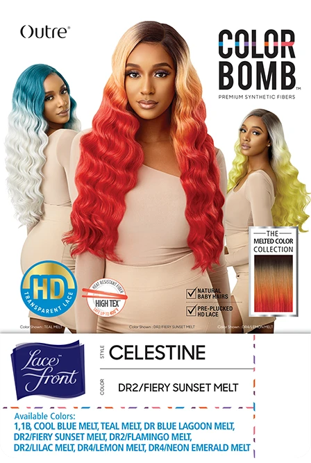 OUTRE - LACE FRONT WIG - COLOR BOMB - CELESTINE - HT 12 OUTRE - LACE FRONT WIG - COLOR BOMB - CELESTINE - HT - Image 12