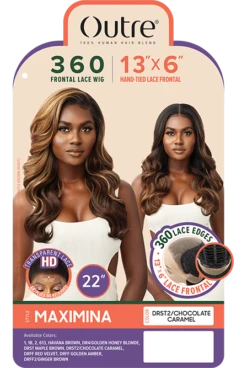 OUTRE - HUMAN BLEND 360 LACE FRONTAL WIG MAXIMINA -Zoe Beauty Supply Shop PKG QLHBOMAX Maximina HT