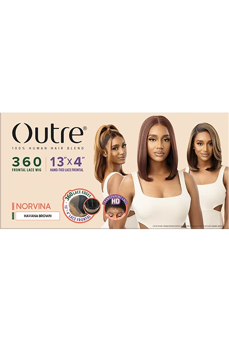 OUTRE - HUMAN BLEND 360 FRONTAL LACE WIG NORVINA (BLENDED) 6 OUTRE - HUMAN BLEND 360 FRONTAL LACE WIG NORVINA (BLENDED) - Image 6