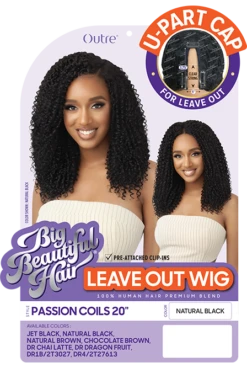 OUTRE - BIG BEAUTIFUL HAIR LEAVE OUT WIG PASSION COILS 20" -Zoe Beauty Supply Shop PKG QUHBBHPC20 Passion Coils 20 HT