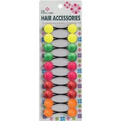 BLOSSOM - Hair Accessories Hair Knockers 10PCs GRN/RD/WN/ORG #PPP01-05M3