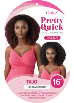OUTRE - PRETTY QUICK - DRAWSTRING PONY - TAJO -Zoe Beauty Supply Shop PQDPTAJ 5