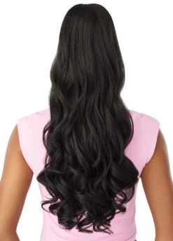 OUTRE - PRETTY QUICK - DRAWSTRING PONY - NEESHA GLAM CURL 24" - HT -Zoe Beauty Supply Shop PQDP Neesha Glam Curl 24 1B Back