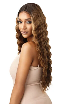 OUTRE - LACE FRONT WIG COLORBOMB KEEVAH HT -Zoe Beauty Supply Shop QLCBKEE Keevah 3DRFF Amber Blonde Sub C