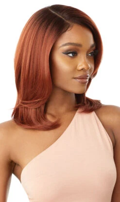 OUTRE - LACE FRONT WIG MELTED HAIRLINE SABRINA HT -Zoe Beauty Supply Shop QLMHSAB Sabrina DR2 Cinnamon Spice Right