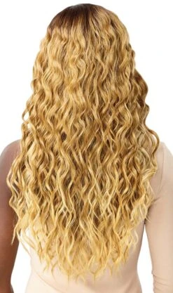 OUTRE - LACE FRONT WIG - MELTED HAIRLINE - LIANNE - HT -Zoe Beauty Supply Shop QLMH Lianne DR4 BLGoldenHoney Back