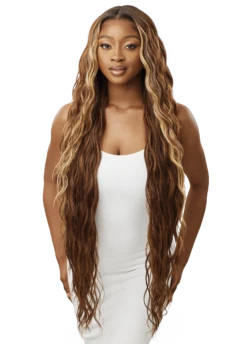 OUTRE - LACE FRONT WIG - MELTED HAIRLINE - LORENZA - HT -Zoe Beauty Supply Shop QLMH Lorenza DRFF2 Honey Amber Brown Main