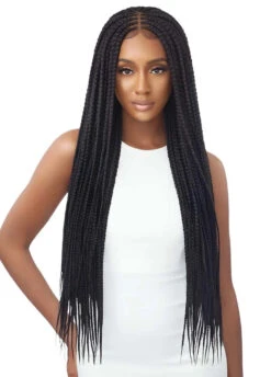 OUTRE - 4X4 LACE FRONT WIG-MIDDLE PART FEED-IN BOX BRAIDS 36"