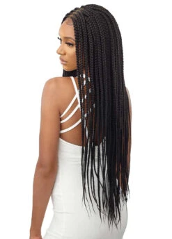 OUTRE - 4X4 LACE FRONT WIG-MIDDLE PART FEED-IN BOX BRAIDS 36" 15 OUTRE - 4X4 LACE FRONT WIG-MIDDLE PART FEED-IN BOX BRAIDS 36" -Zoe Beauty Supply Shop QLOMFBB36 3