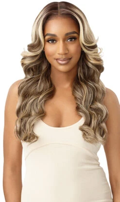 OUTRE - LACE FRONT WIG - SLEEKLAY PART - ANALIA - HT WIG -Zoe Beauty Supply Shop QLSLP Analia DRFF4 Frosted Dark Blonde Main