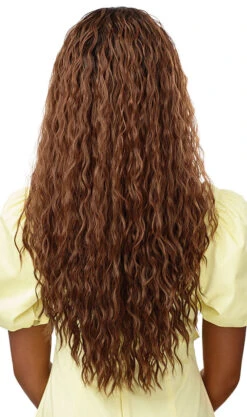 OUTRE - CONVERTI - CAP W&W WIG LET IT RIPPLE -Zoe Beauty Supply Shop QVOWLE Let It Ripple DR2 Honey Brown Back