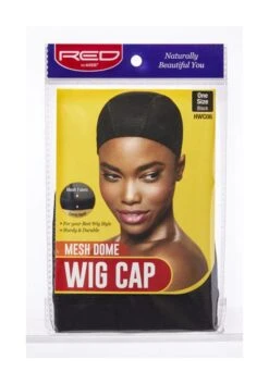 KISS - RED MESH DOME WIG CAP (BLACK & REGULAR SIZE)