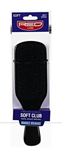 KISS - RED PROFESSIONAL 100% BOAR SOFT CLUB BRUSH (BOR02) -Zoe Beauty Supply Shop REDPROFESSIONAL100 BOARSOFTCLUBBRUSH BOR02