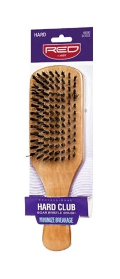 KISS - RED PROFESSIONAL HARD CLUB BRISTLE BRUSH (BOR05)