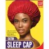 KISS - RED SATIN SLEEP CAP (ASSORTED & X-LARGE) -Zoe Beauty Supply Shop REDSATINSLEEPCAP ASSORTED X LARGE