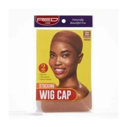 KISS - RED STOCKING WIG CAP (NATURAL BROWN) -Zoe Beauty Supply Shop REDWIGCAP NATURALBROWN 2PCSINPACK