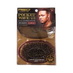 KISS - RED POCKET WAVE BOAR BRUSH (SOFT)