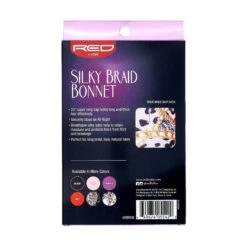 KISS - RED SILKY BRAID BONNET LEO/LUXE PINK -Zoe Beauty Supply Shop RS144060 RedbyKiss HBR06 SilkyBraidBonnet Package Back 649674055420 Nov.02.2021 lpr 1800x1800 89e186d5 2060 43ef 9da3 07af415ddffb