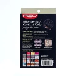 KISS - RED SILKY BONNET XL BLACK -Zoe Beauty Supply Shop RedbyKiss HQ21 Package Back Oct.15.2021.edited 1800x1800 5e8fdec9 5c63 47dc 868f 1b44b479c13f