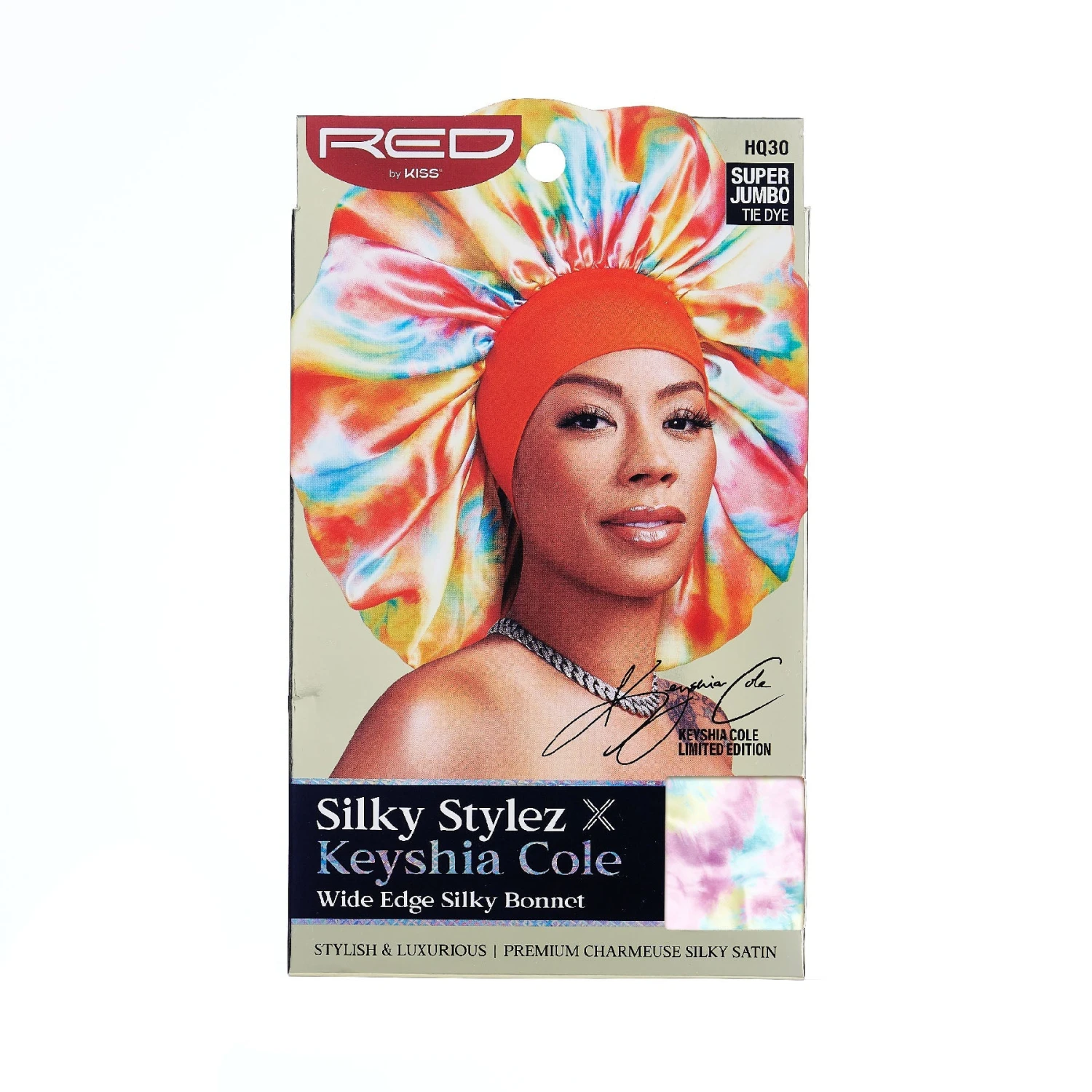 KISS - RED SILKY BONNET SJ TIE DYE 5 KISS - RED SILKY BONNET SJ TIE DYE - Image 5